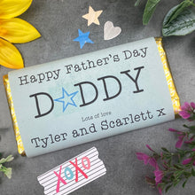 Load image into Gallery viewer, Happy Father&#39;s Day Daddy Personalised Chocolate Bar
