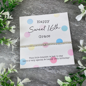 Happy Sweet 16th Beaded Bracelet-2-The Persnickety Co