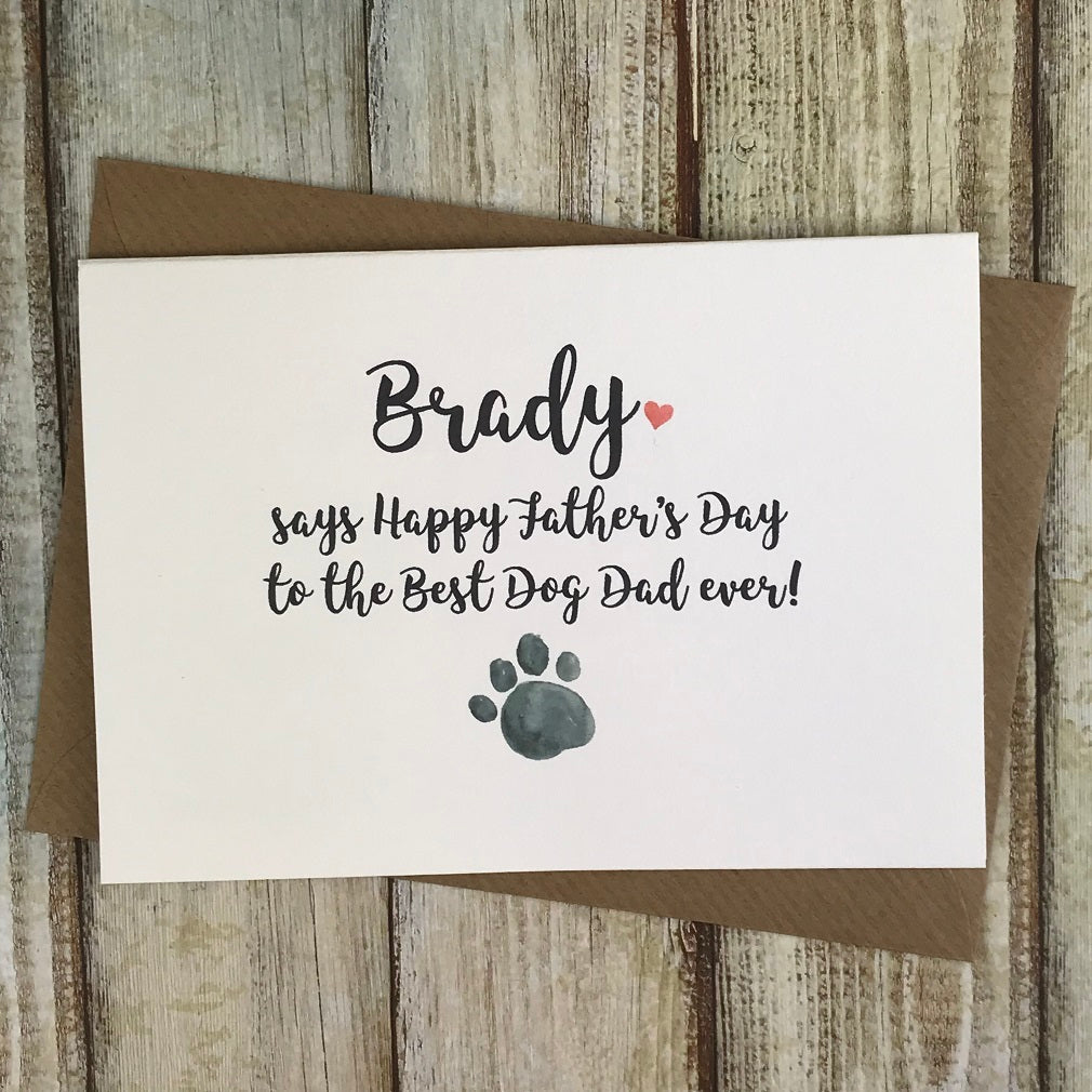day card happy fathers day to the best dog dad
