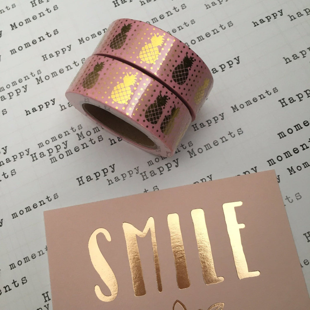 Pineapple Washi Tape - Pink-The Persnickety Co