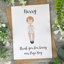 Load image into Gallery viewer, Thank You For Being Our Pageboy Card-9-The Persnickety Co
