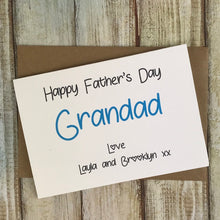 Load image into Gallery viewer, Happy Fathers Day Grandad - Personalised Card-4-The Persnickety Co
