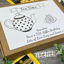 Load image into Gallery viewer, TEA-Riffic Birthday Personalised Tea and Biscuit Box-7-The Persnickety Co
