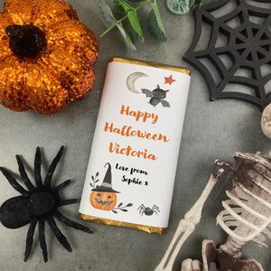 Happy Halloween Personalised Chocolate Bar