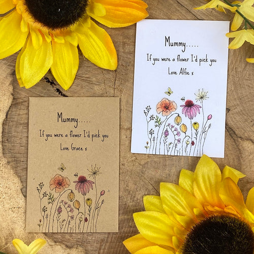 Mummy If You Were A Flower..... Mini Kraft Envelope with Sunflower Seeds-The Persnickety Co