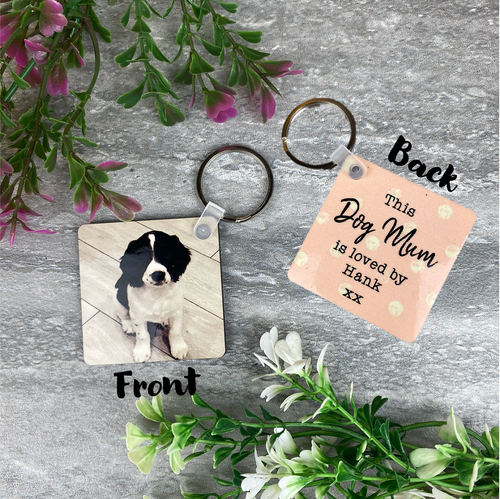 Personalised Dog Mum Keyring-The Persnickety Co