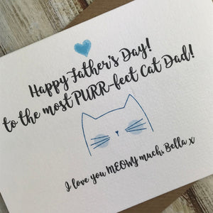 Happy Father's Day To A Purr-fect Cat Dad - Personalised-5-The Persnickety Co