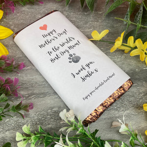 Best Dog Mum Mothers Day Personalised Chocolate Bar