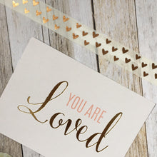 Load image into Gallery viewer, Heart Washi Tape with Foil Detailing-4-The Persnickety Co
