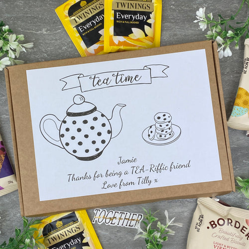 Tea-Riffic Friend Personalised Tea and Biscuit Box-The Persnickety Co