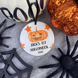 Personalised 1st Halloween Hanging Decoration-The Persnickety Co