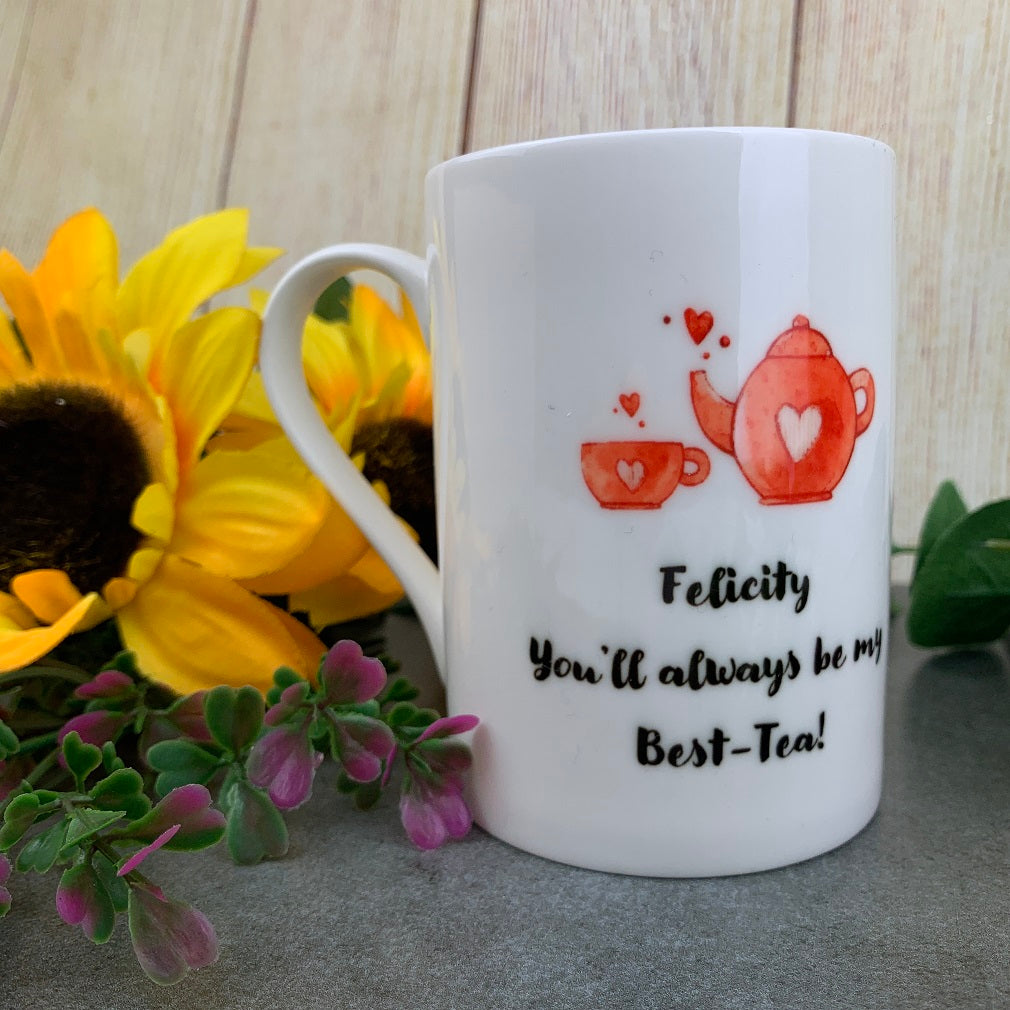Personalised Best-tea Bone China Mug-The Persnickety Co
