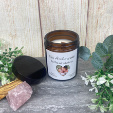 Load image into Gallery viewer, Personalised Photo Candle - This Auntie Is Loved By
