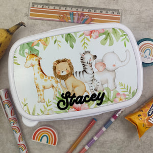 Personalised Blooming Jungle Lunch Box - Pink