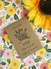 Load image into Gallery viewer, Grandma Thank You For Helping Me Grow! - Mini Kraft Envelope with Wildflower Seeds-The Persnickety Co
