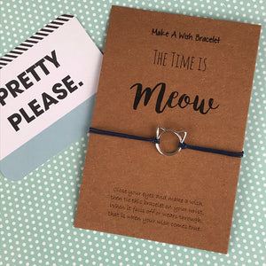 The Time is Meow Cat Wish Bracelet-3-The Persnickety Co