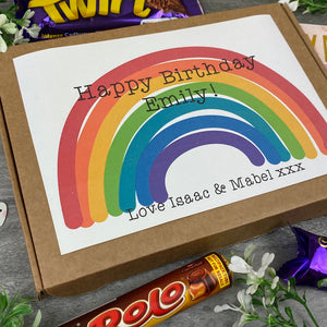 Rainbow Happy Birthday Personalised Chocolate Box-7-The Persnickety Co