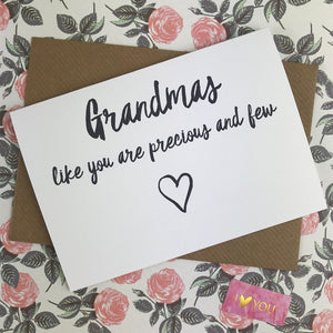 Mother's Day Card Grandmas Like You Are Precious And Few-4-The Persnickety Co