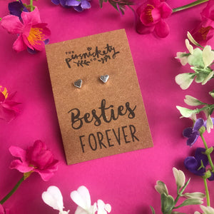 Besties Forever - Heart Earrings- Silver/Gold/Rose Gold-4-The Persnickety Co