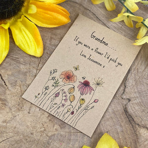 Grandma If You Were A Flower Mini Envelope with Wildflower Seeds-5-The Persnickety Co