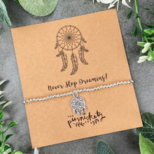 Load image into Gallery viewer, Never Stop Dreaming - Dream Catcher Beaded Bracelet-3-The Persnickety Co
