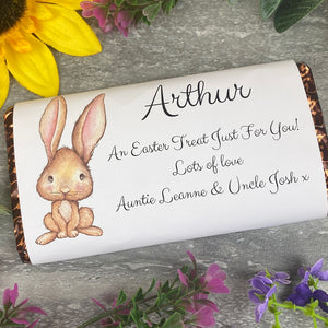 Easter Rabbit Personalised Chocolate Bar