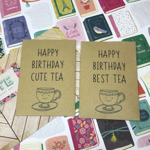 Happy Birthday Best Tea/Cute Tea Mini Kraft Envelope with Tea Bag-8-The Persnickety Co