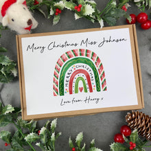 Load image into Gallery viewer, Personalised Chocolate Bar Box - Christmas Rainbow-The Persnickety Co
