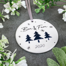 Load image into Gallery viewer, Personalised Couples Christmas Hanging Decoration-2-The Persnickety Co

