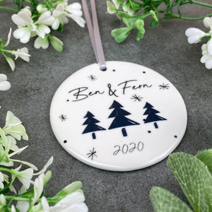 Personalised Couples Christmas Hanging Decoration-2-The Persnickety Co