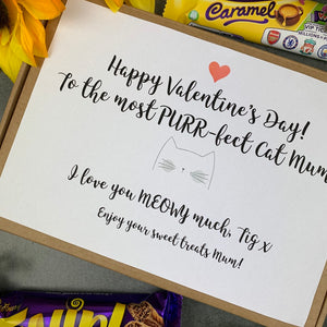 Personalised Cat Mum Valentines Day Chocolate Box