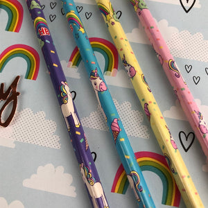 Rainbow and Unicorn Wooden Pencils-4-The Persnickety Co