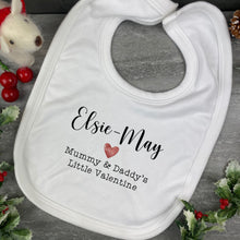 Load image into Gallery viewer, Mummy and Daddy&#39;s Little Valentine Baby Bib-The Persnickety Co
