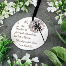 Load image into Gallery viewer, Personalised Teacher Hanging Decoration-9-The Persnickety Co
