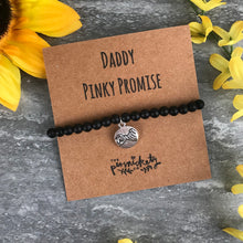 Load image into Gallery viewer, Daddy Pinky Promise Black Onyx Bracelet-2-The Persnickety Co
