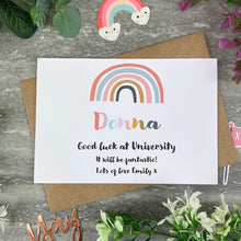Load image into Gallery viewer, Good Luck At University Rainbow Card-The Persnickety Co
