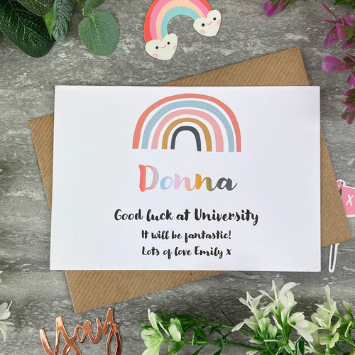 Good Luck At University Rainbow Card-The Persnickety Co