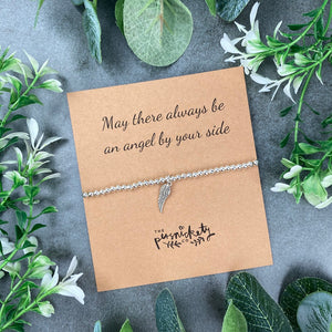 May There Always Be An Angel By Your Side Beaded Bracelet-The Persnickety Co