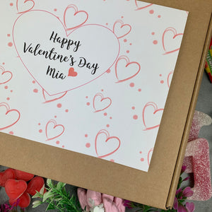 Personalised Heart Valentines Day Sweet Box