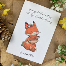 Load image into Gallery viewer, Fox Mother&#39;s Day Personalised Card-5-The Persnickety Co
