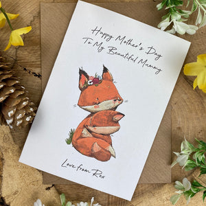 Fox Mother's Day Personalised Card-5-The Persnickety Co