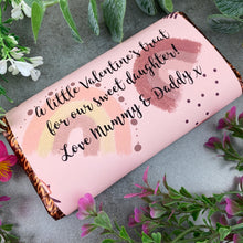 Load image into Gallery viewer, Personalised Sweet Daughter Valentine Chocolate Bar-The Persnickety Co
