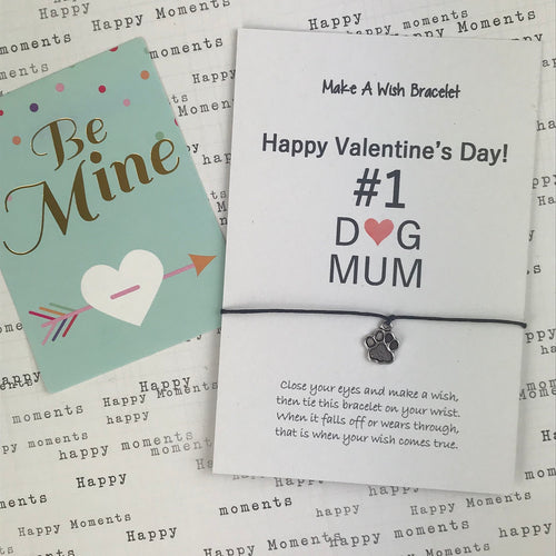 Happy Valentine's Day No. 1 Dog Mum Wish Bracelet-The Persnickety Co