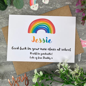 Good Luck In Your New Class Rainbow Card-4-The Persnickety Co