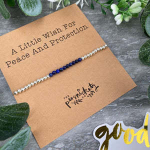 A Little Wish For Peace And Protection Beaded Bracelet
