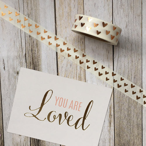 Heart Washi Tape with Foil Detailing-The Persnickety Co