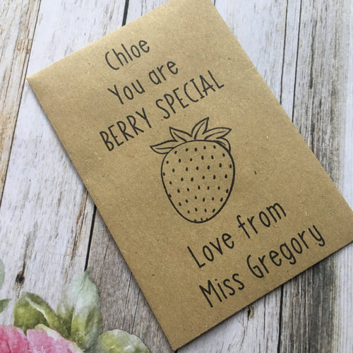 You Are Berry Special! - Mini Kraft Envelope with Strawberry Seeds-The Persnickety Co