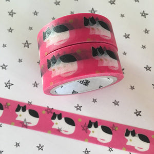 Bright Pink Cat Washi Tape-3-The Persnickety Co