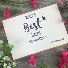 Load image into Gallery viewer, Worlds Best Teacher Card-5-The Persnickety Co

