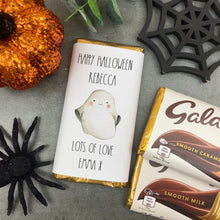 Load image into Gallery viewer, Ghost Happy Halloween - Personalised Chocolate Bar
